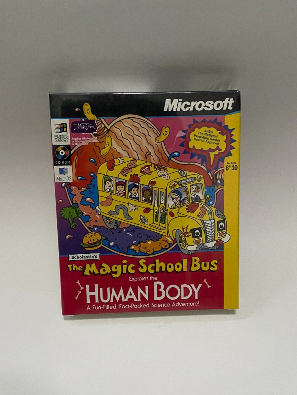 the magic school bus explores the human body (microsoft) pc cd-rom sealed in box